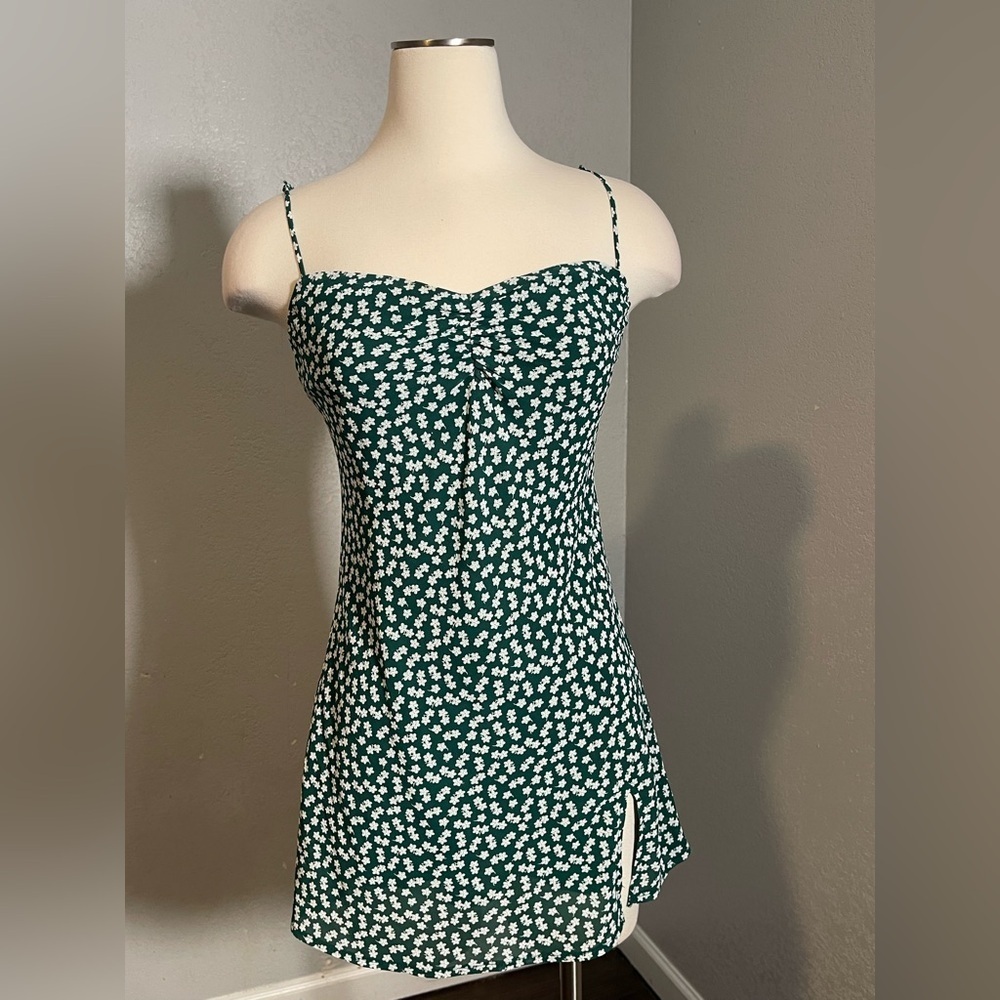 Princess Polly Dress with White Floral Design